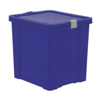 Caixa Organizadora Tramontina Basic com Tampa em Plástico 42L Azul