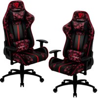 Kit 02 Cadeiras Gamer Office Giratória Elevação a Gás BC3 Camuflado Vermelho Blood Dusk - ThunderX3