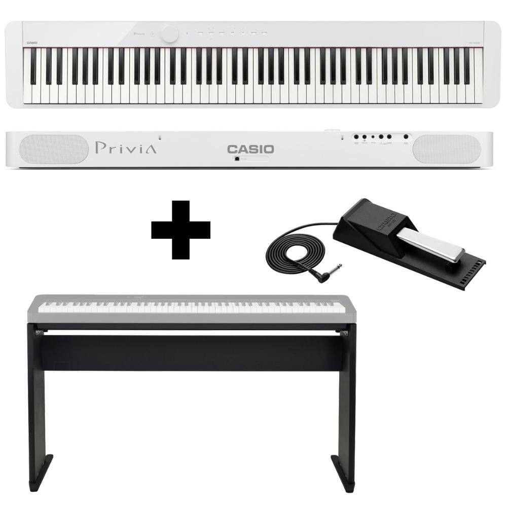 Piano Digital Casio Privia PXS1000 Branco + Móvel e Pedal Colombo