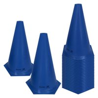 Cone de Marcação de Plástico - 24cm - Kit com 24 - Azul - Muvin