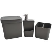 Kit Escorredor Louça Talheres Porta Detergente E Lixeira Ou Chumbo