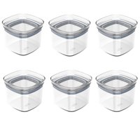 Conjunto 6 Potes Vedação Hermético 450ml Vedação Em Silicone NATURAL