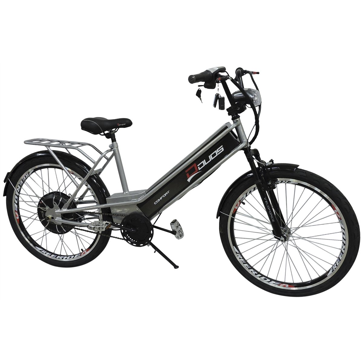 Bicicleta Eletrica Confort 800w 48v 15ah Prata Colombo