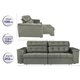 Sofá Retrátil e Reclinavel New Austrália 2,52 Mts Tecido Suede Cinza - Cama InBox
