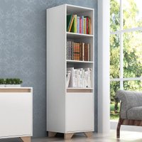 Estante Para Livros Benevello 1 Porta 4 Prateleiras 2033 Branco - Quiditá Móveis