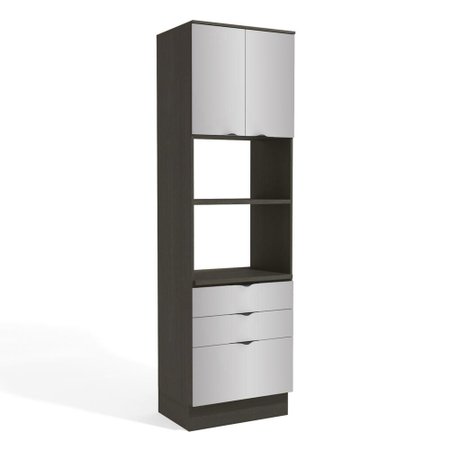 Armario De Cozinha Kit Forno 2 Portas 3 Gavetas Onix Steel Kappesberg Colombo