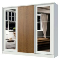 Guarda-Roupa Casal Madesa Eros 3 Portas de Correr com Espelhos