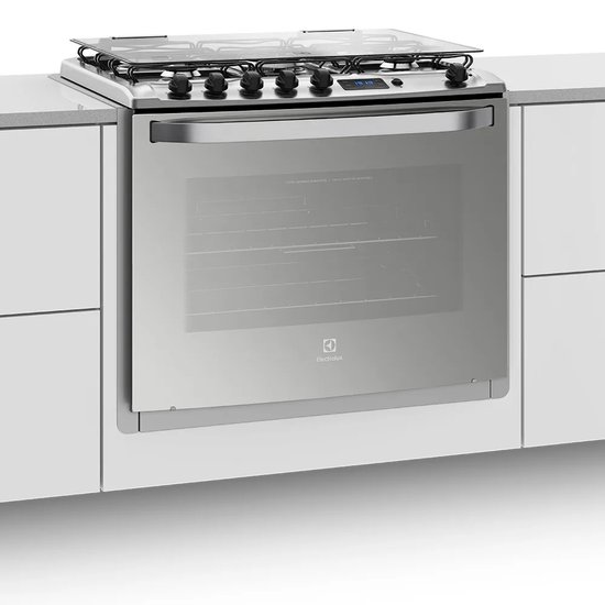 Fogão de Embutir Electrolux 76EXR 5 Queimadores Silver Grill Elétrico Bivolt 33055EBA088