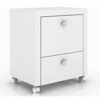 Gaveteiro para pasta suspensa com 1 gavetão e 1 gaveta ME4112 Tecno Mobili - Branco