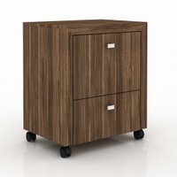 Gaveteiro para pasta suspensa com 1 gavetão e 1 gaveta ME4112 Tecno Mobili - Nogal