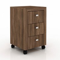 Gaveteiro Com 3 Gavetas Me4108 Nogal Tecno Mobili