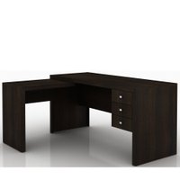 Mesa de canto para escritório com 3 gavetas Tecno Mobili - ME4106