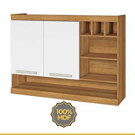 Armario De Cozinha Burguesa 2 Portas Nicho Adega 120 Cm Nesher Colombo