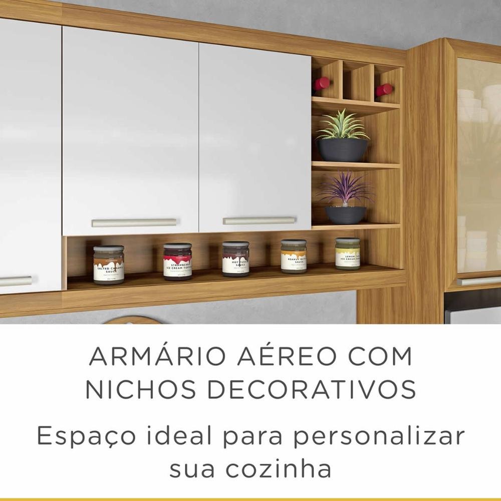 Armario De Cozinha Burguesa 2 Portas Nicho Adega 120 Cm Nesher Colombo
