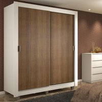 Guarda-Roupa de Solteiro Madesa Dallas, 02 Portas de Correr e 02 Gavetas com Pés