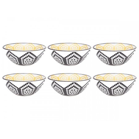 Conjunto Com 6 Tigelas Em Cerâmica 16cm - 600ml - Bee - Oxford