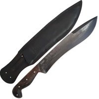 Facão Davila Tático Sorocabano 12' Aço Carbono 5160 Oxidado Fosfatizado Bainha Couro
