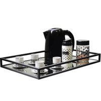 Bandeja Espelhada Grande De Vidro Para Banheiro e Decoração