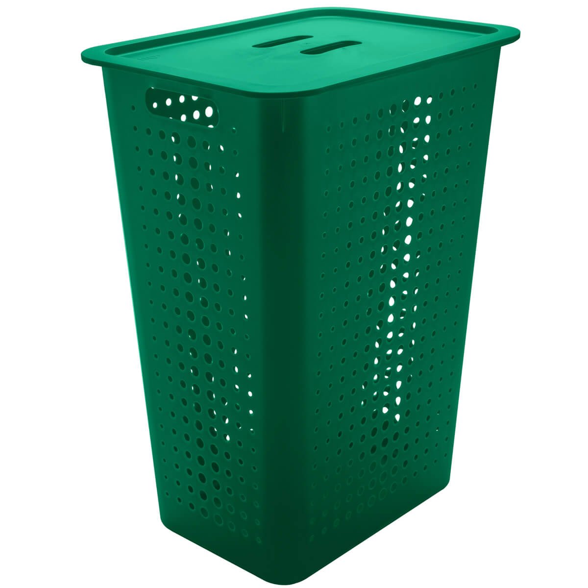 Cesto Para Roupas Organizador Lavanderia 47 Litros Plástico Verde