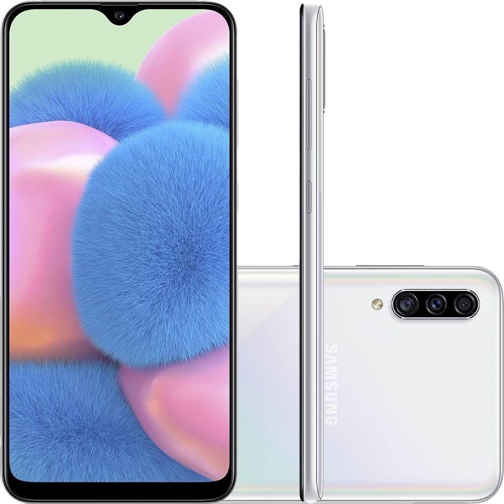 Celular Samsung Galaxy A30s Branco 64gb Camera Tripla 25mp 8mp 5mp Colombo