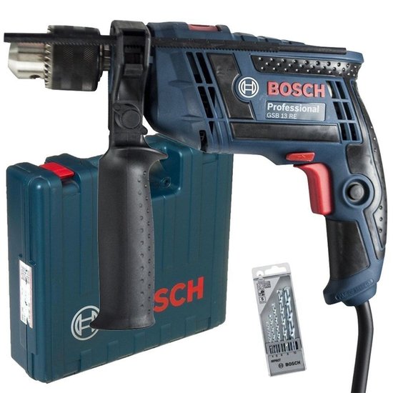 Furadeira De Impacto Gsb 13 Re + Kit 5 Brocas