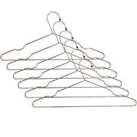 06 Cabides Aço Cromado Cabideiro Cabide Tintureiro com Cava