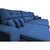 Sofá Cairo 3,52m Retrátil, Reclinável Molas no Assento e 6 Almofadas Tecido Suede Azul - Cama InBox