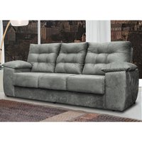 Sofá Luxemburgo 3 Lugares 2,02m Tecido Suede