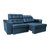 Sofá New Itália 2,72m Retrátil e Reclinável Tecido Suede Azul - Cama InBox
