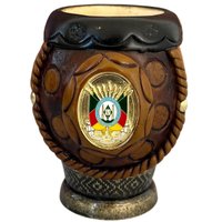 Cuia Detalhada Artesanal De Chimarrão Coquinho Para Mate Brasão