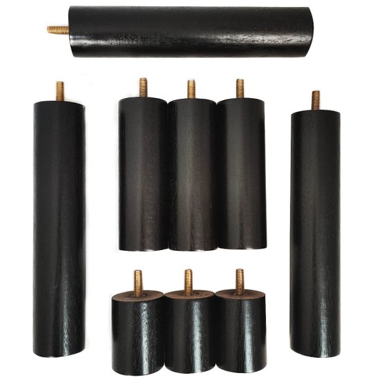 Conjunto 9 Pés Anti Refluxo De Madeira Para Cama Pés Fixos