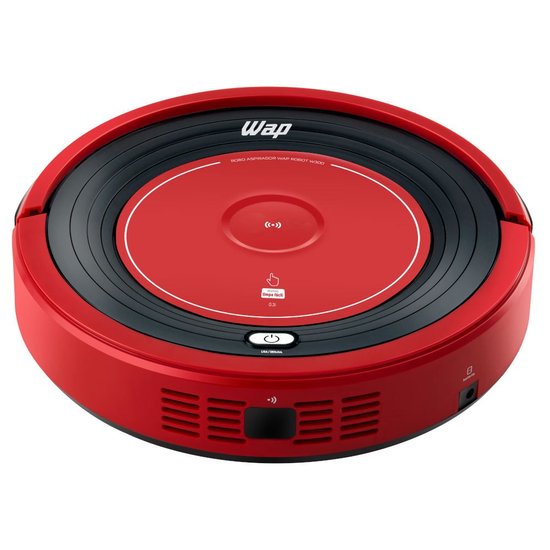 Robô Aspirador de Pó Wap Robot W300 Controle Remoto e Autorrecarga Vermelho Bivolt a Bateria