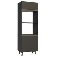 Torre Quente Armário de Cozinha 70 cm 3 Portas Preto Reims Madesa
