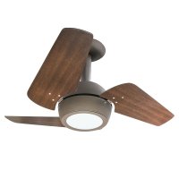 Ventilador de Teto Venti-Delta Loft Led com 3 Pás Marrom