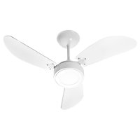 Ventilador de Teto Venti-Delta New Cristal Led com 3 Pás Branco