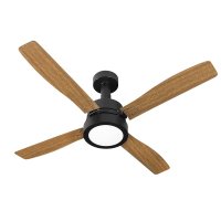 Ventilador de Teto Venti-Delta Vintage Led com 4 Pás Marrom / Preto
