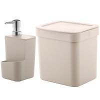 Utensílios De Cozinha Lixeira Trium 2,5L Porta Detergente Ou Bege