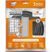 Veda Frestas Escova Fita Adesiva Portas e Janelas 5 Metros 7mm x 5mm