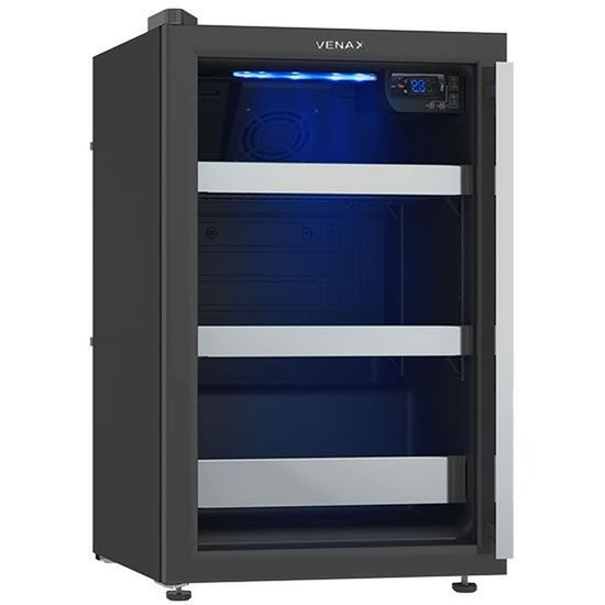 Cervejeira Venax Blue Light 100 Litros Porta Invertida Preto Fosco 19919