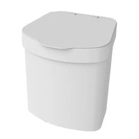 Lixeira de Pia Compacta 2,5 Litros Cozinha Banheiro - Branco