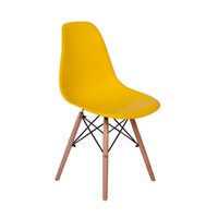 Cadeira Charles Eames Eiffel Dkr Wood - Design - Amarela