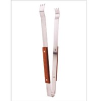 Pegador Churrasco, Inox e cabo de madeira