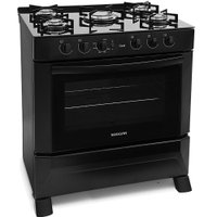 Fogão 5 Bocas Suggar Cook Preto Mesa em Vidro - Bivolt - Fgv500pt