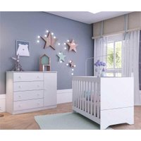 Berço mini cama 3 em 1 e Cômoda 4 gav Helena Multimóveis 2799.156