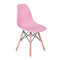 Cadeira Charles Eames Eiffel Dkr Wood - Design - Rosa