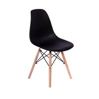 Cadeira Charles Eames Eiffel Dkr Wood - Design - Preta