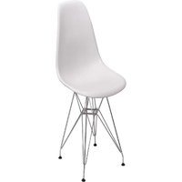 Cadeira Charles Eames Eiffel Base Metal - Branca