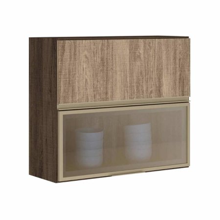 Aereo Basculante Com 2 Portas Kali Premium Vidro Reflecta Bronze Nicioli Colombo