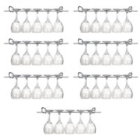 7 Suportes Organizador De Armário Porta Taças Cromado 35cm