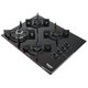 Cooktop Dako Glass 4 Bocas Tripla Chama Grades Em Aço Fundido